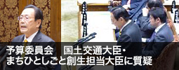 予算委員会　地域の元気を取り戻す！ 国土交通大臣・まちひとしごと創生担当大臣に質疑